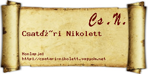 Csatári Nikolett névjegykártya