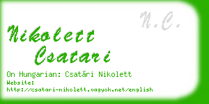 nikolett csatari business card
